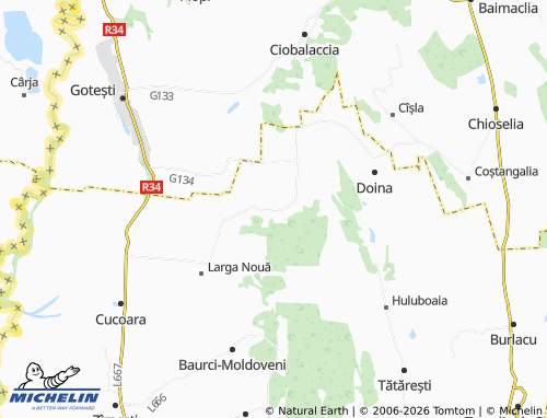 MICHELIN Badicul Moldovenesc map - ViaMichelin