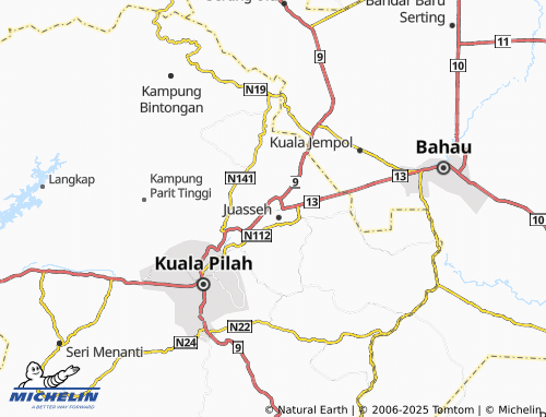 MICHELIN Kampung Kuala Juaseh map - ViaMichelin
