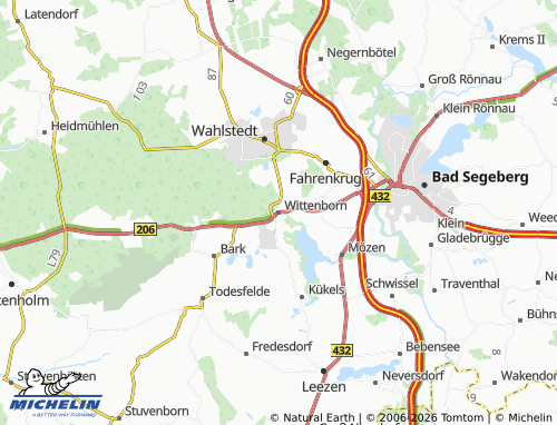 MICHELIN Wittenborn map - ViaMichelin