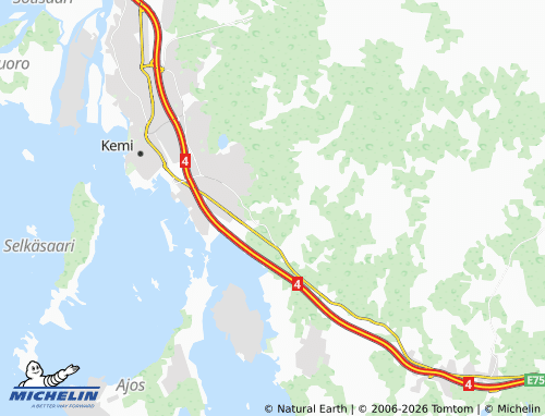 MICHELIN-Landkarte Kittilänjärvi - ViaMichelin