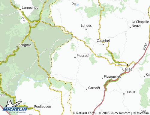 MICHELIN Plourac'h map - ViaMichelin