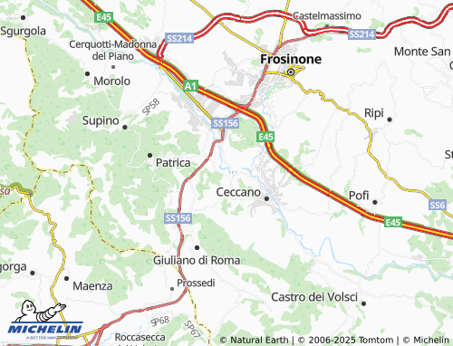 MICHELIN-Landkarte Sindici - ViaMichelin