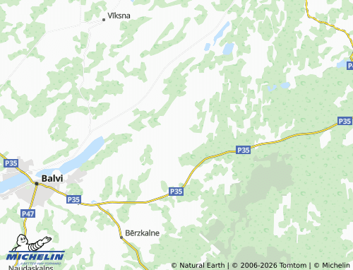 MICHELIN-Landkarte Raubēni - ViaMichelin