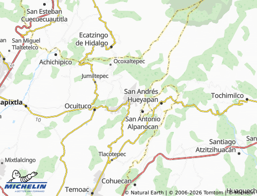Mappa MICHELIN Tetela del Volcán - ViaMichelin