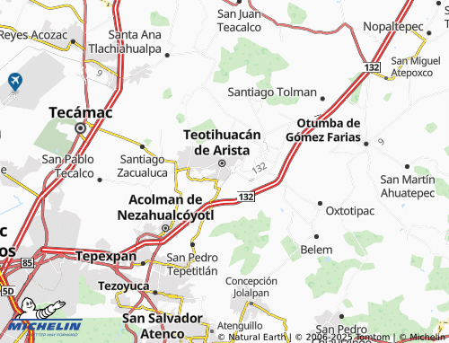 Mapa MICHELIN Teotihuacán Centro - ViaMichelin