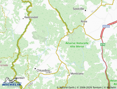 MICHELIN Frosini map - ViaMichelin