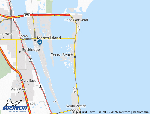 Mapa MICHELIN Cocoa Beach - ViaMichelin