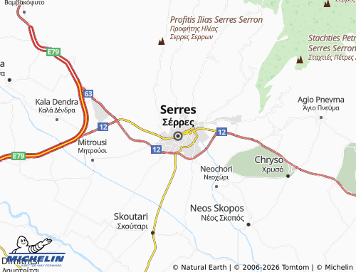 MICHELIN Serres map - ViaMichelin
