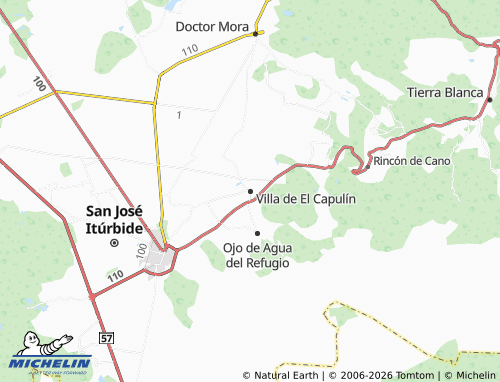 Mappa MICHELIN Villa de El Capulín - ViaMichelin