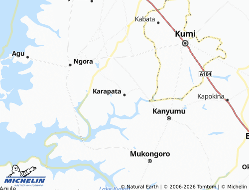 MICHELIN Karapata map - ViaMichelin