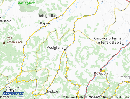 MICHELIN Modigliana map - ViaMichelin