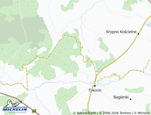MICHELIN-Landkarte Żuki - ViaMichelin