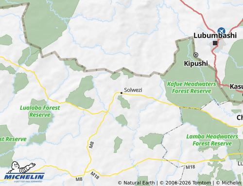 MICHELIN Solwezi map - ViaMichelin