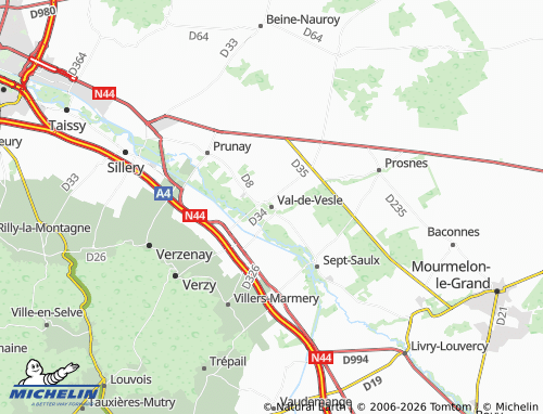 Mapa MICHELIN Val-de-Vesle - ViaMichelin