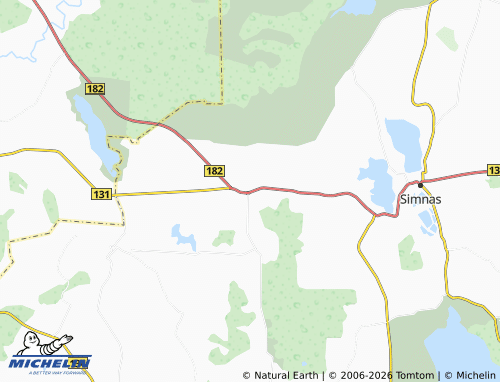 MICHELIN Krosna map - ViaMichelin