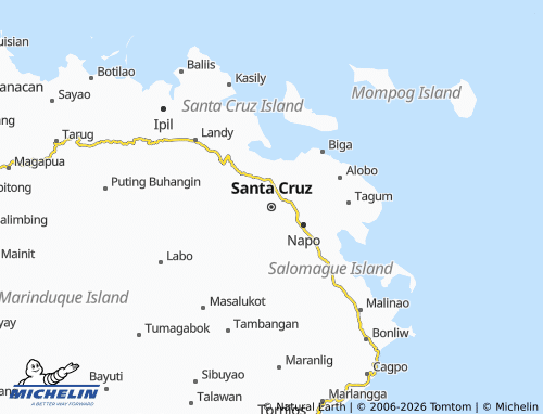 MICHELIN Santa Cruz map - ViaMichelin