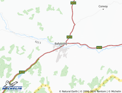 Mapa MICHELIN Ballybofey - ViaMichelin