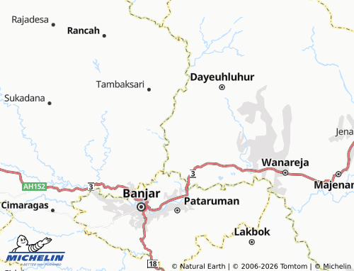 MICHELIN Panulisan Barat map - ViaMichelin