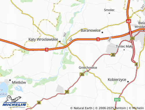 MICHELIN Krobielowice map - ViaMichelin