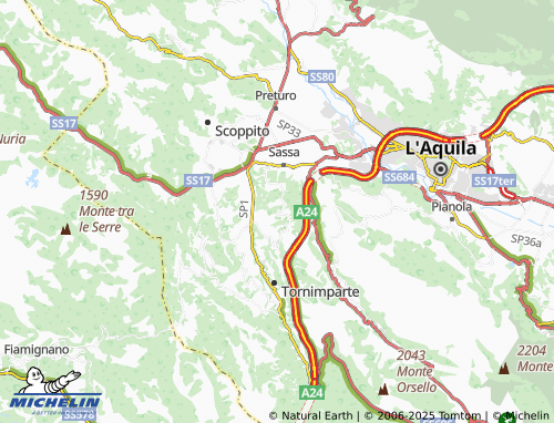 MICHELIN Poggio Santa Maria map - ViaMichelin
