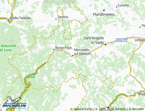 Mappa MICHELIN Mercatello sul Metauro - ViaMichelin