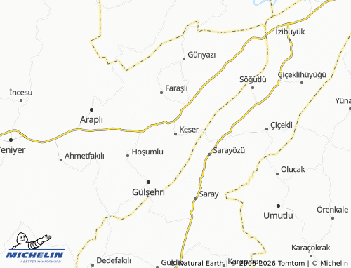 MICHELIN Keser map - ViaMichelin