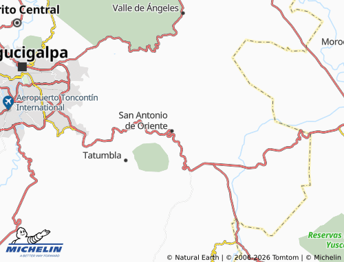 Mapa MICHELIN San Antonio de Oriente - ViaMichelin