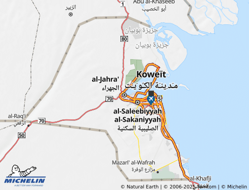 Carte MICHELIN al-Jahra' - ViaMichelin