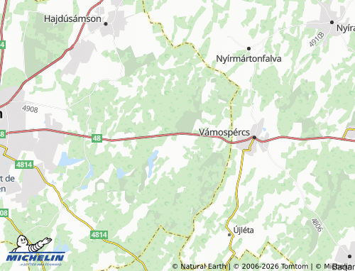 MICHELIN-Landkarte Haláp - ViaMichelin