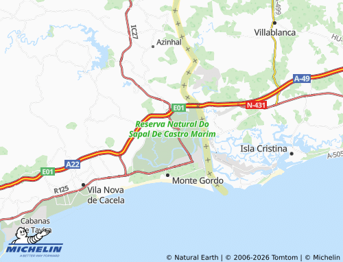 Mapa MICHELIN Castro Marim - ViaMichelin