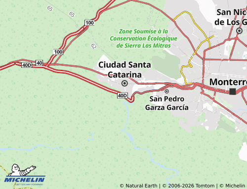 Kaart MICHELIN Pedregal de la Huasteca - ViaMichelin