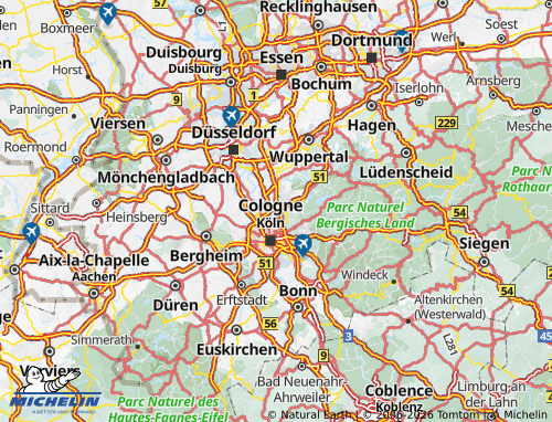 MICHELIN Leverkusen map - ViaMichelin