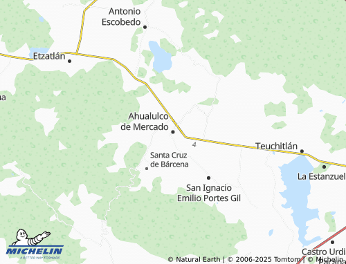 MICHELIN Ahualulco de Mercado map - ViaMichelin