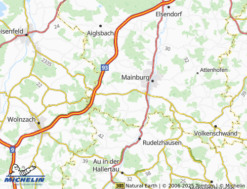 Carte MICHELIN Unterempfenbach - ViaMichelin