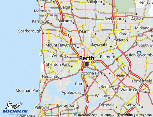 Kaart MICHELIN West Leederville - ViaMichelin