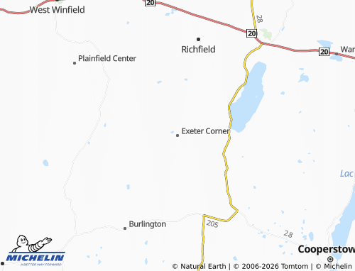 Mappa MICHELIN Exeter Corner - ViaMichelin