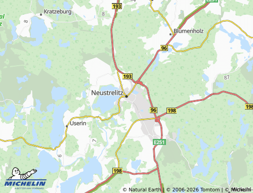 MICHELIN Neustrelitz map - ViaMichelin