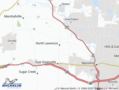 MICHELIN North Lawrence map - ViaMichelin