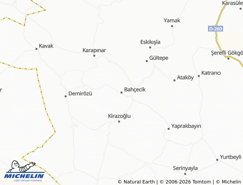 MICHELIN Bahçecik map - ViaMichelin