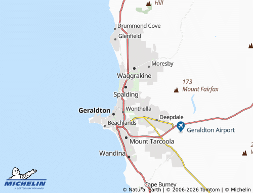 Mapa MICHELIN Webberton - ViaMichelin