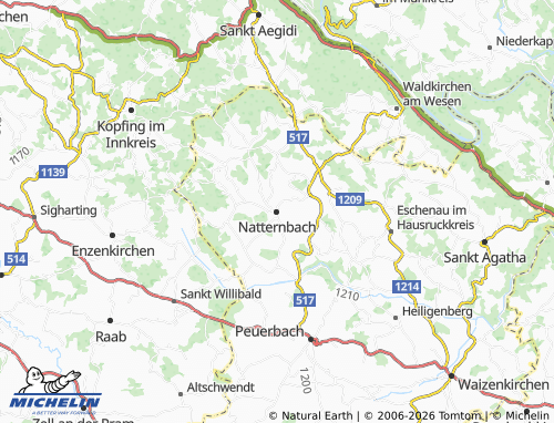 Mappa MICHELIN Natternbach - ViaMichelin
