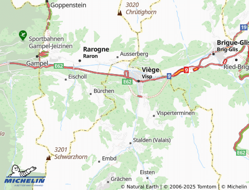 Carte MICHELIN Alt Zeneggen - ViaMichelin