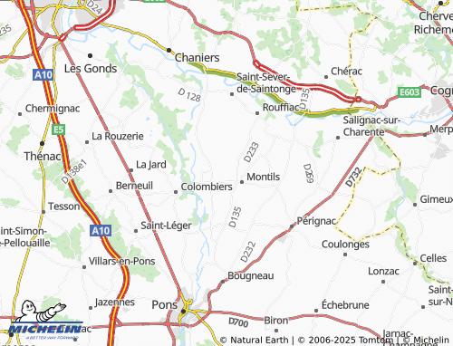 MICHELIN-Landkarte Les Trois-Ormeaux - ViaMichelin