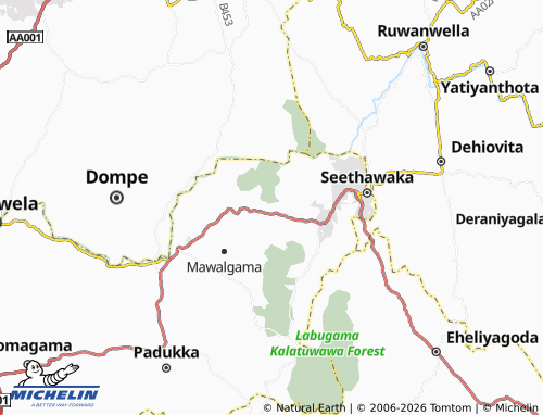 Mappa MICHELIN Miriswatta - ViaMichelin