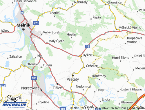 Kaart MICHELIN Liblice - ViaMichelin