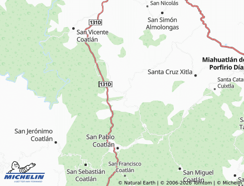 Mapa MICHELIN Santa Catarina Coatlán - ViaMichelin