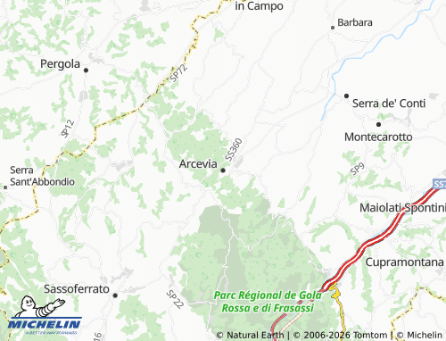 MICHELIN Arcevia map - ViaMichelin
