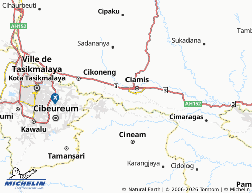 MICHELIN Linggasari map - ViaMichelin