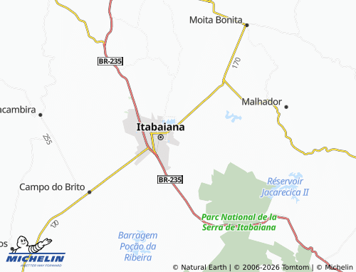 Mapa MICHELIN São Cristóvão - ViaMichelin