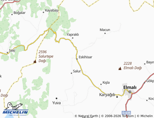 MICHELIN Eskihisar map - ViaMichelin
